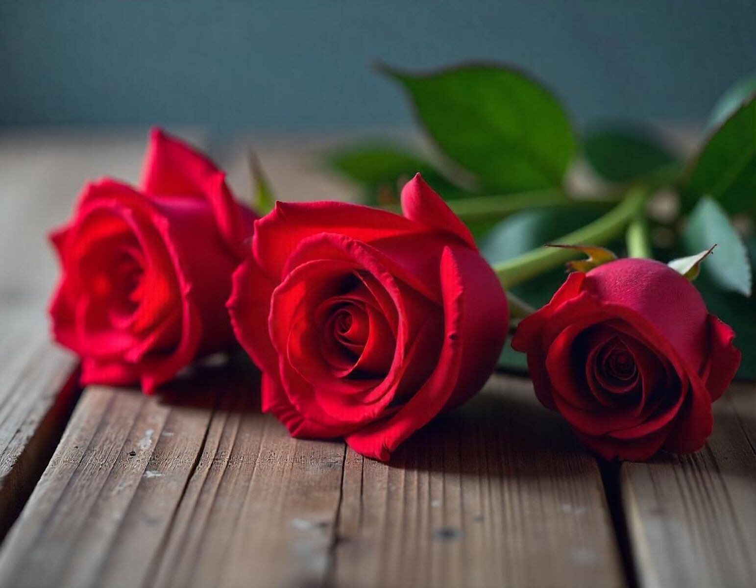 Три красные розы