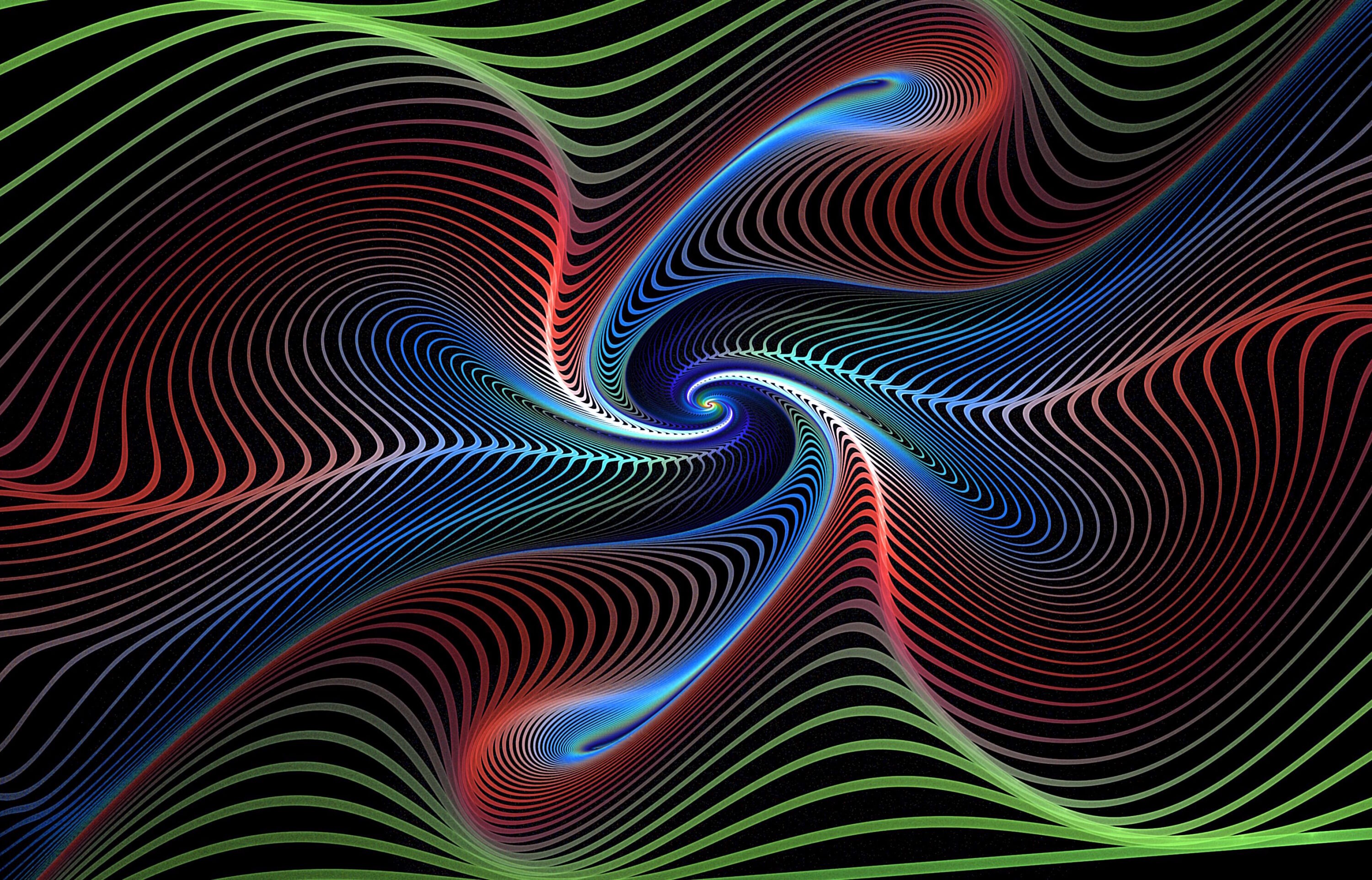 Изогнутые разноцветные линии