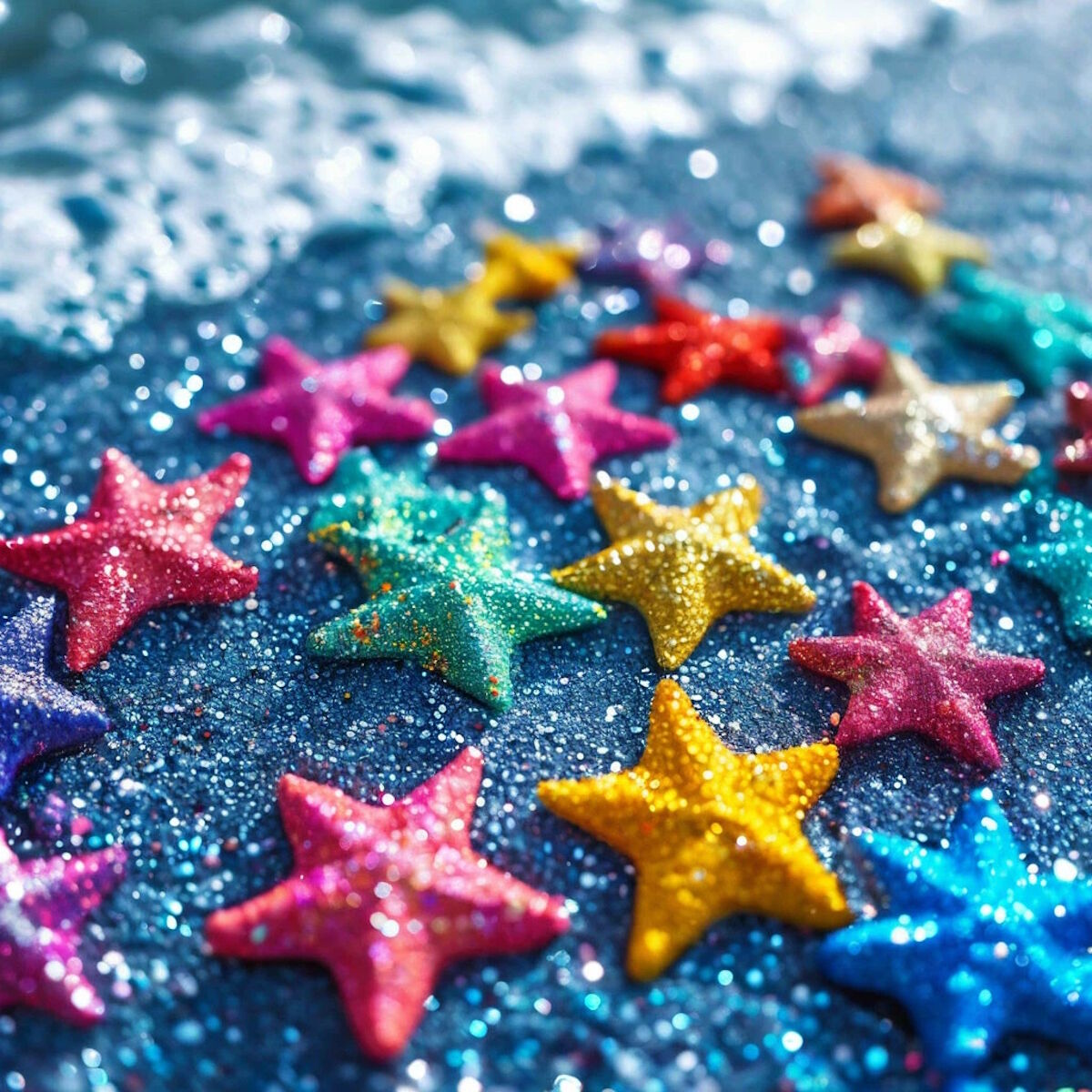 Звезды с блестками