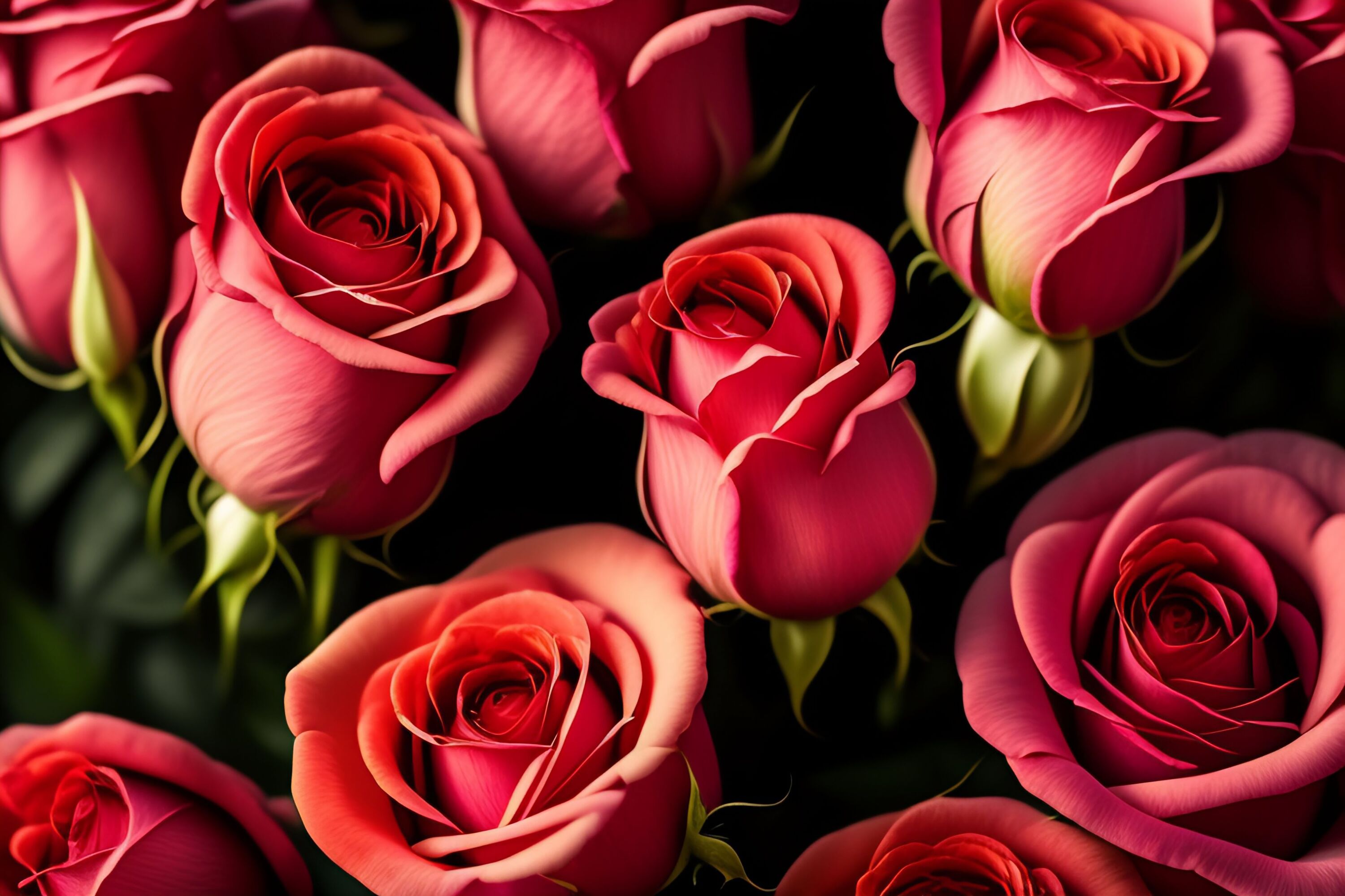 Рисованные розы