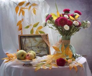 Картина и букет