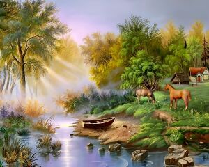 Лошадки у реки