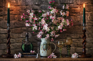 Свечи и цвет вишни