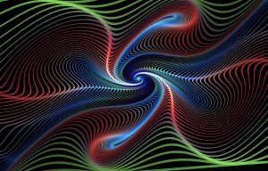 Изогнутые разноцветные линии