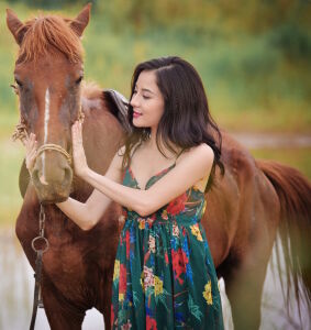 Девушка с лошадкой