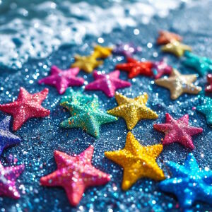 Звезды с блестками