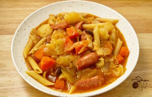 Рагу с макаронами