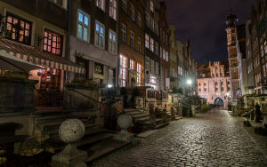 Гданьск ночью