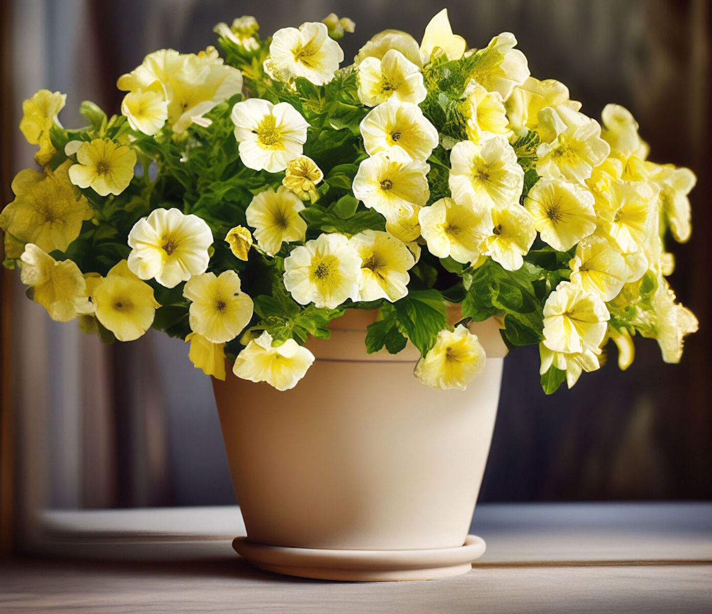 Желтая петунья