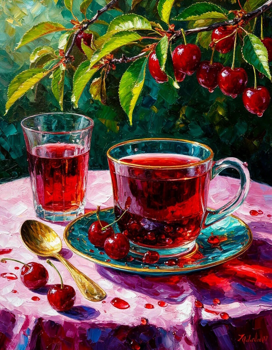 Вишневый чай и наливка