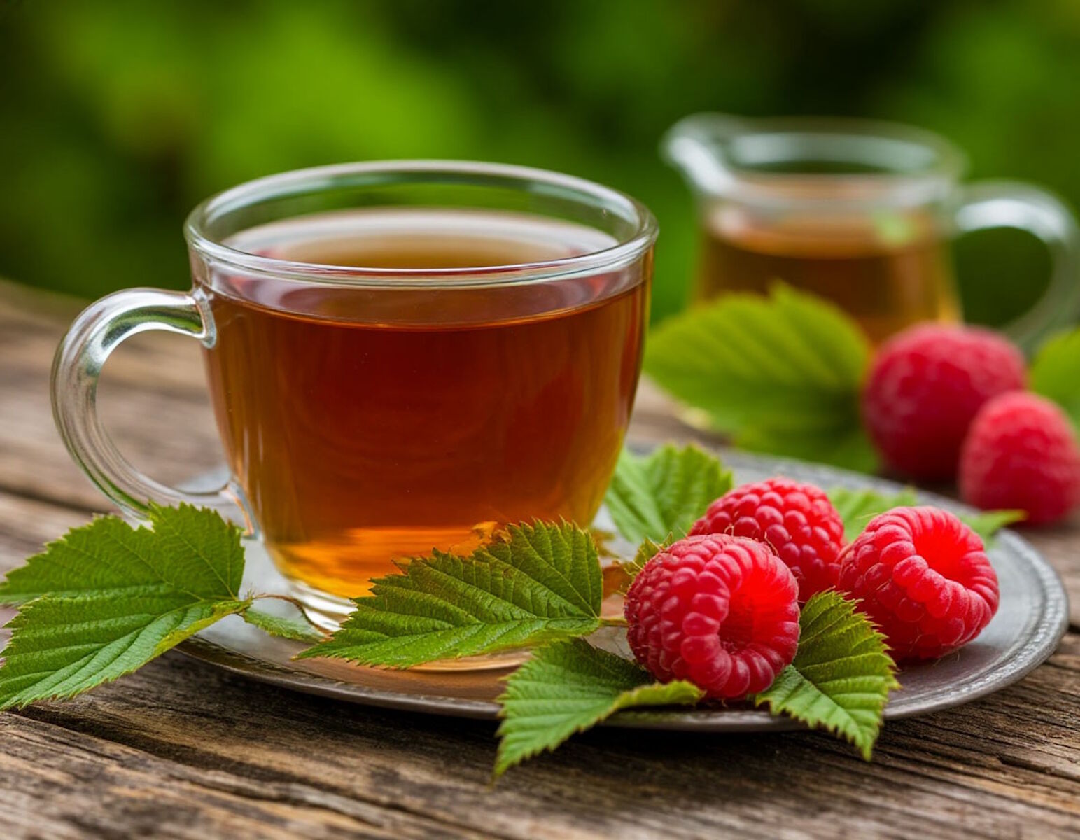 Черный чай с малиной