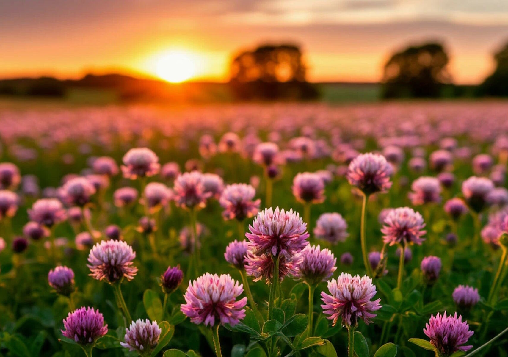 Клевер на лугу