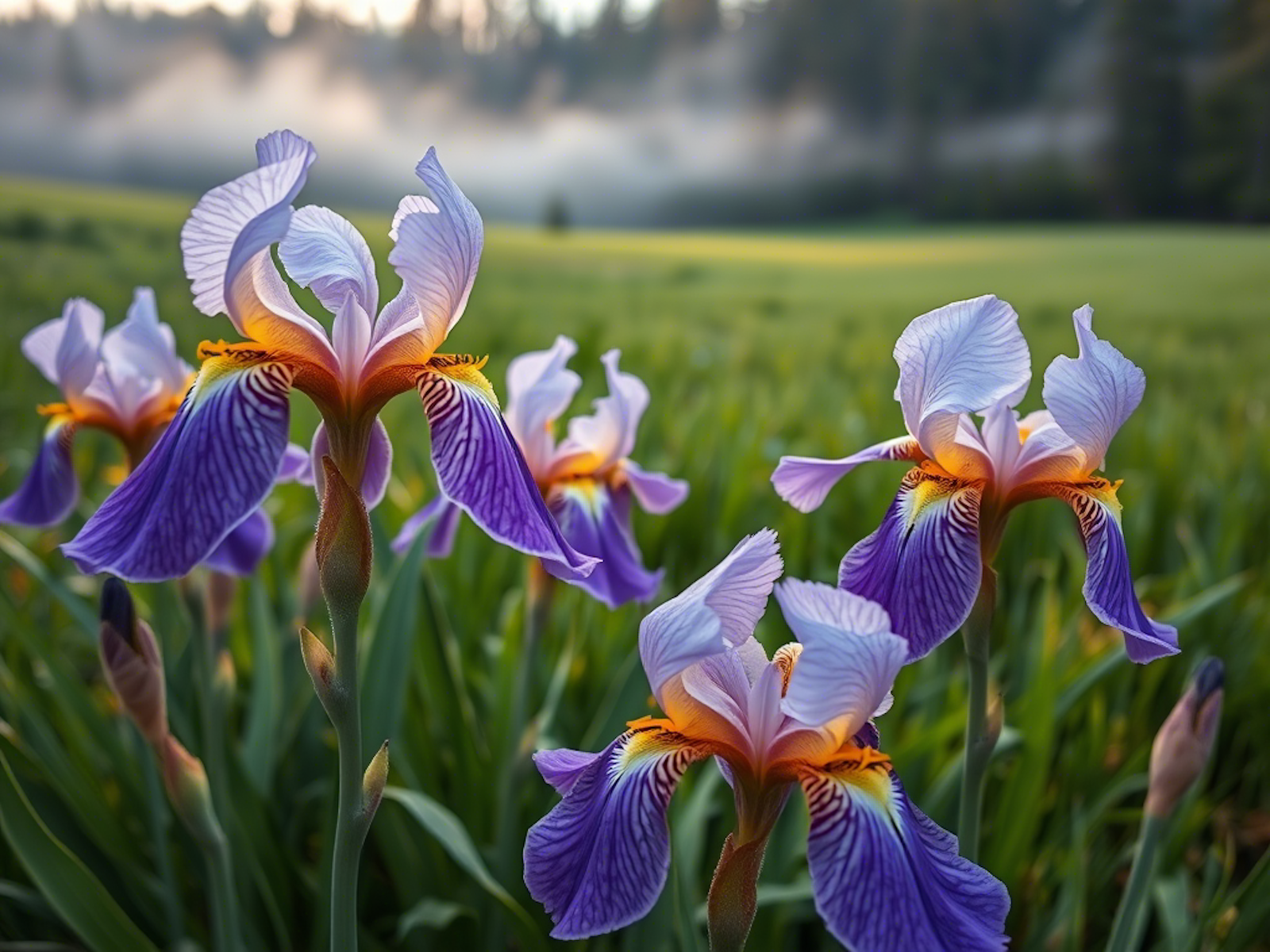 Ирисы на лугу