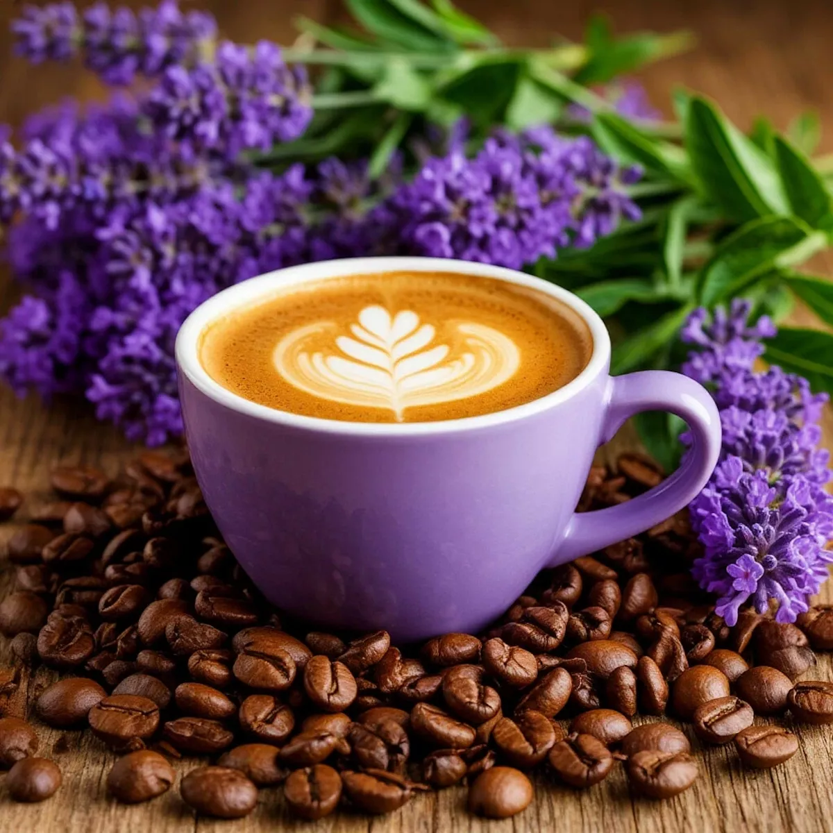 Латте и цветы