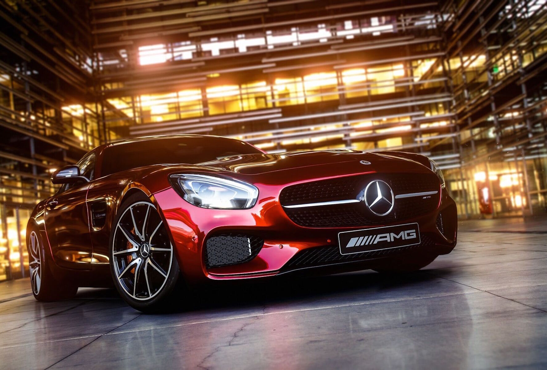 Mercedes-AMG GT красный