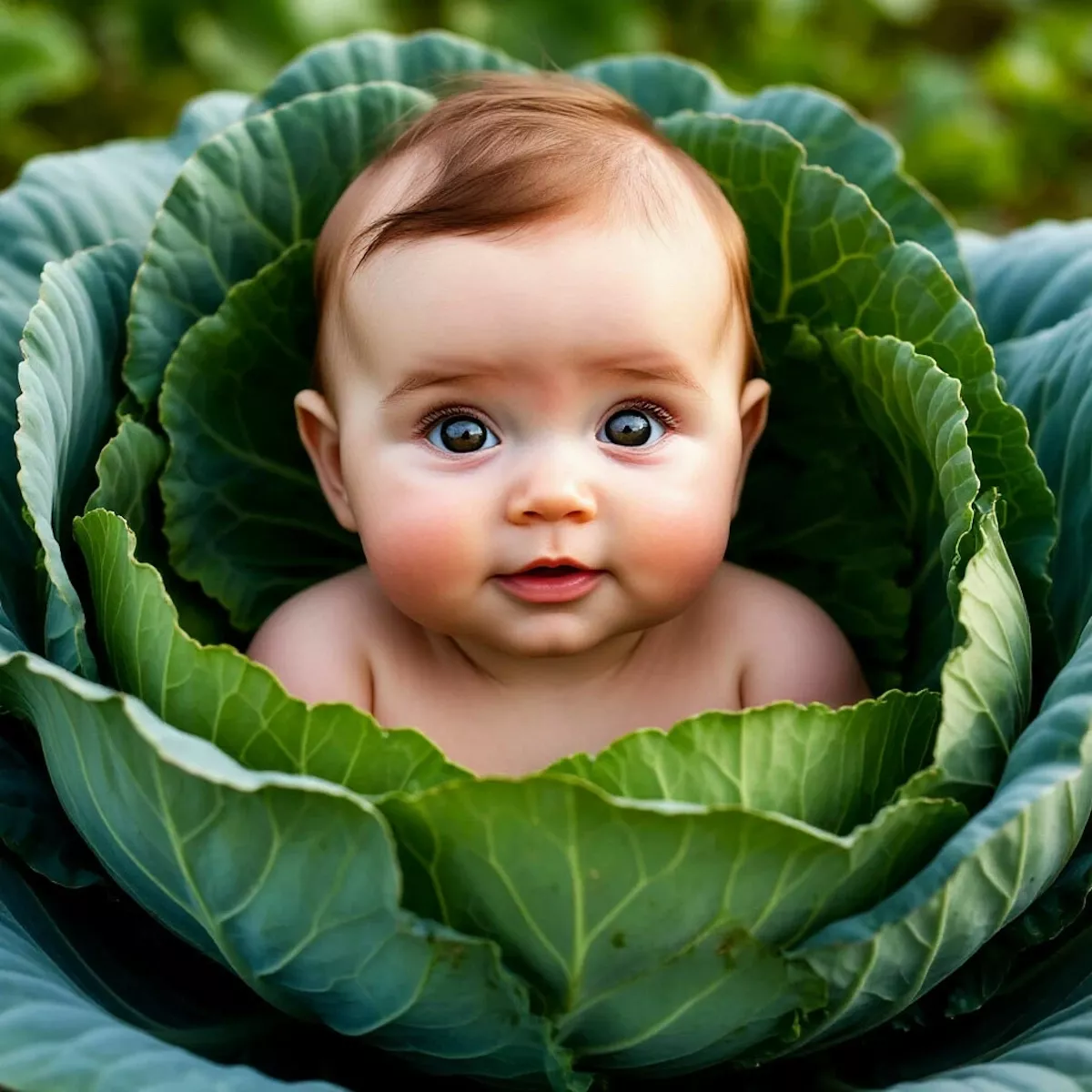 Ребенок в капусте