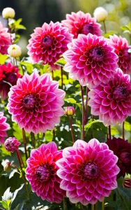 Яркие и крупные георгины