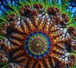 Цветочный закрученный фрактал