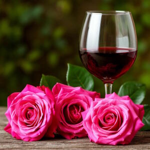 Вино и три розы