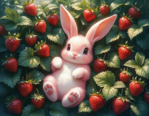 Зайка в клубнике