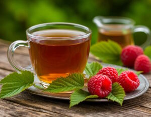 Черный чай с малиной