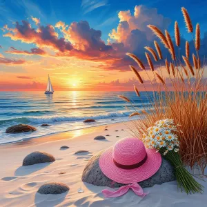 Розовая шляпка