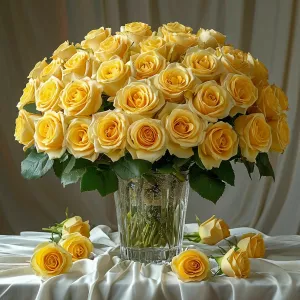 Много желтых роз
