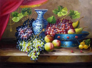 Виноград и кувшин