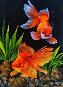 Две золотые рыбки