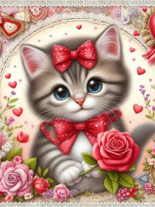 Киса с розой