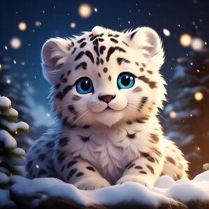 Малыш снежный барс