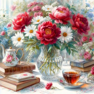 Букет и книги