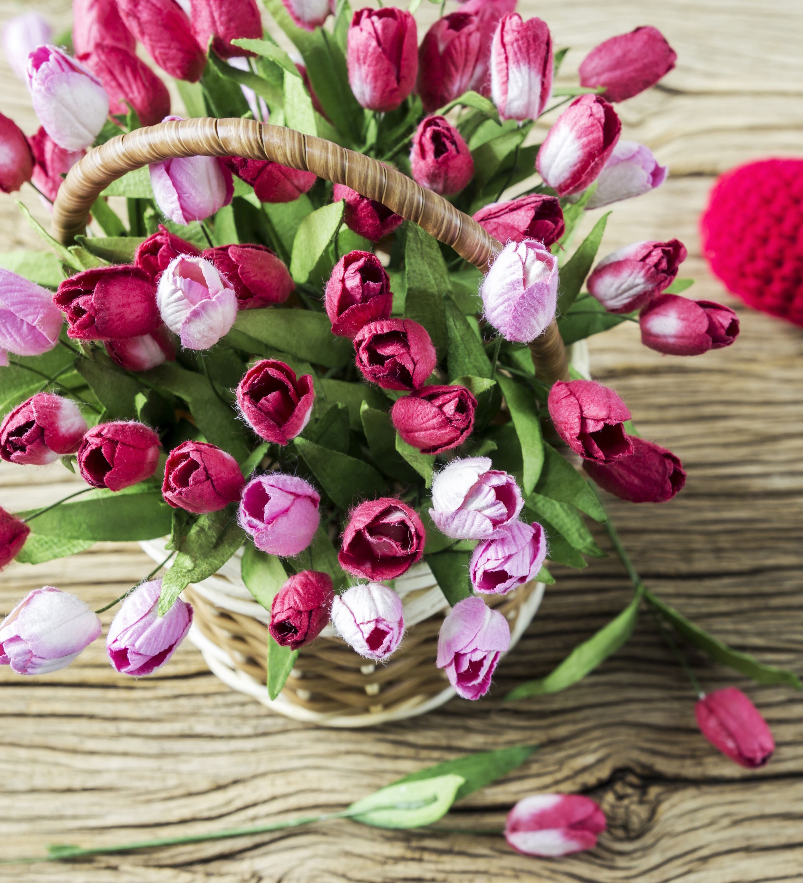 Тюльпаны из ткани