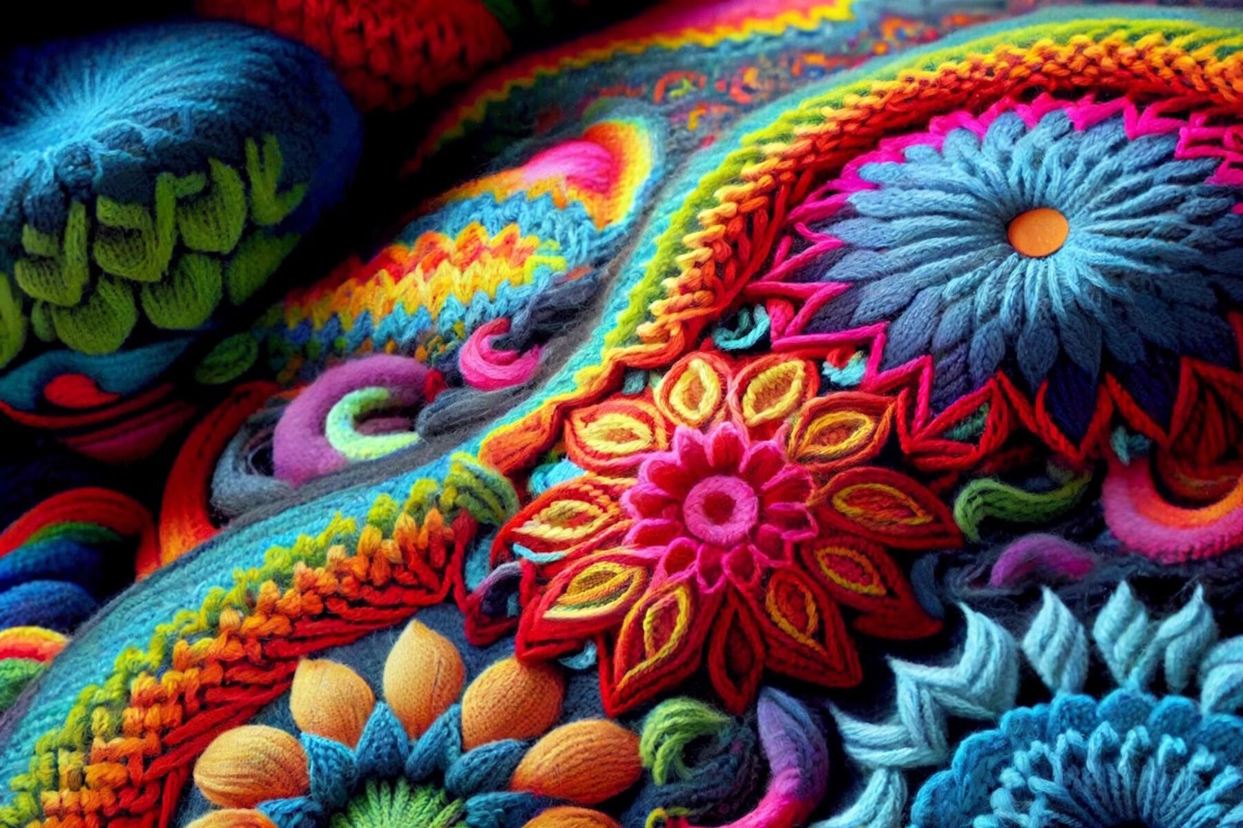 Вышивка шерстью