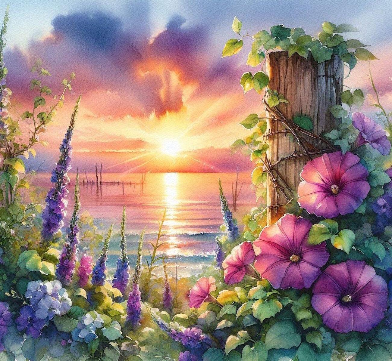 Вьюнок и закат