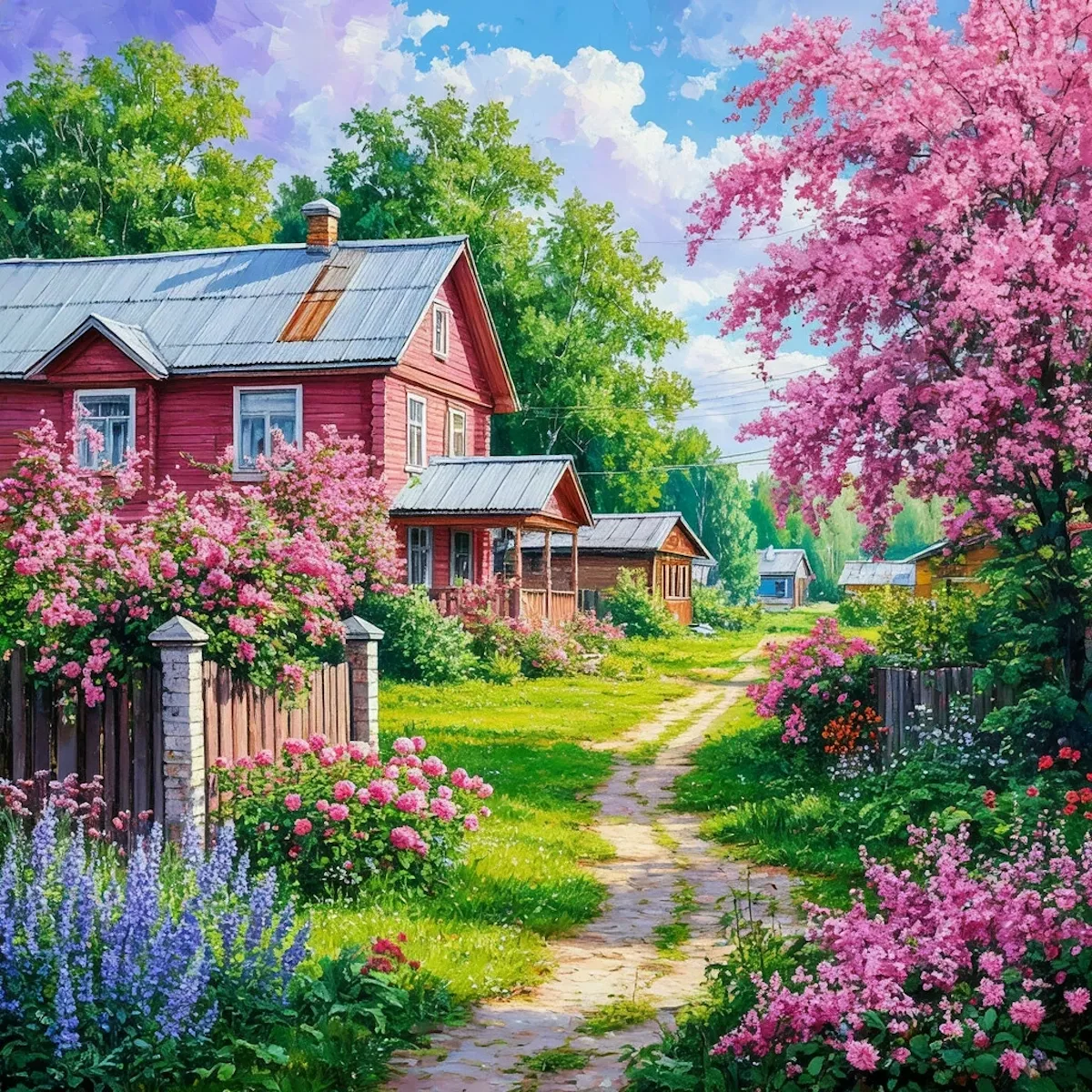 Весна в деревушке