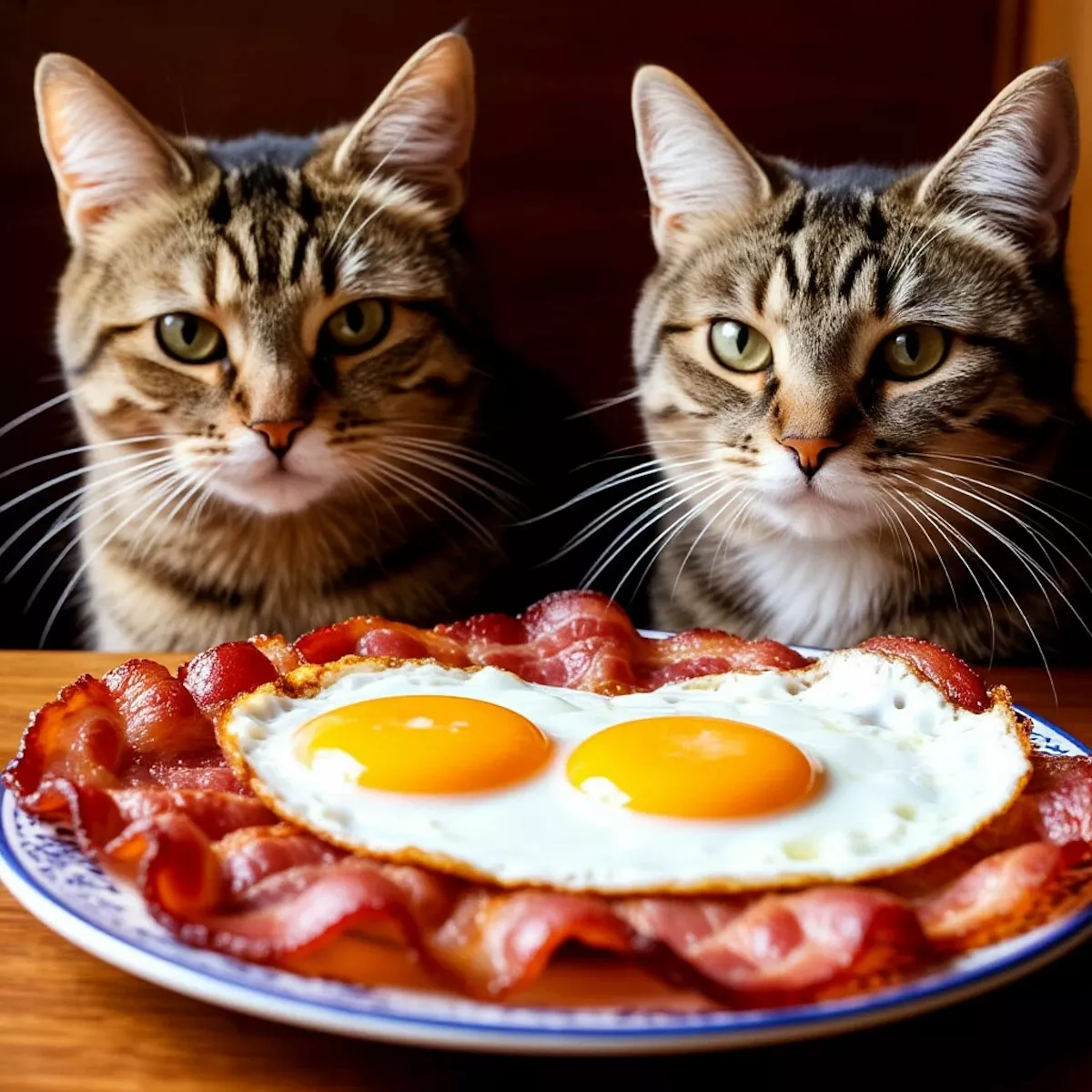 Завтрак котикам