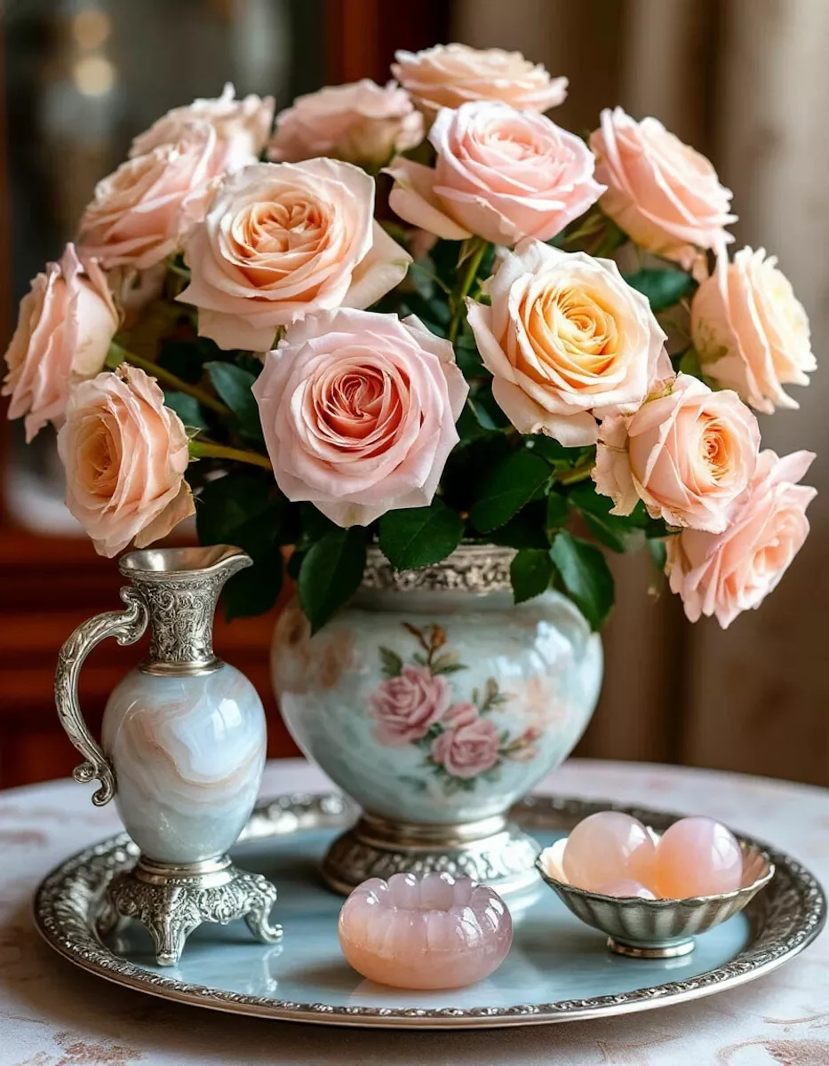 Розы и кварц