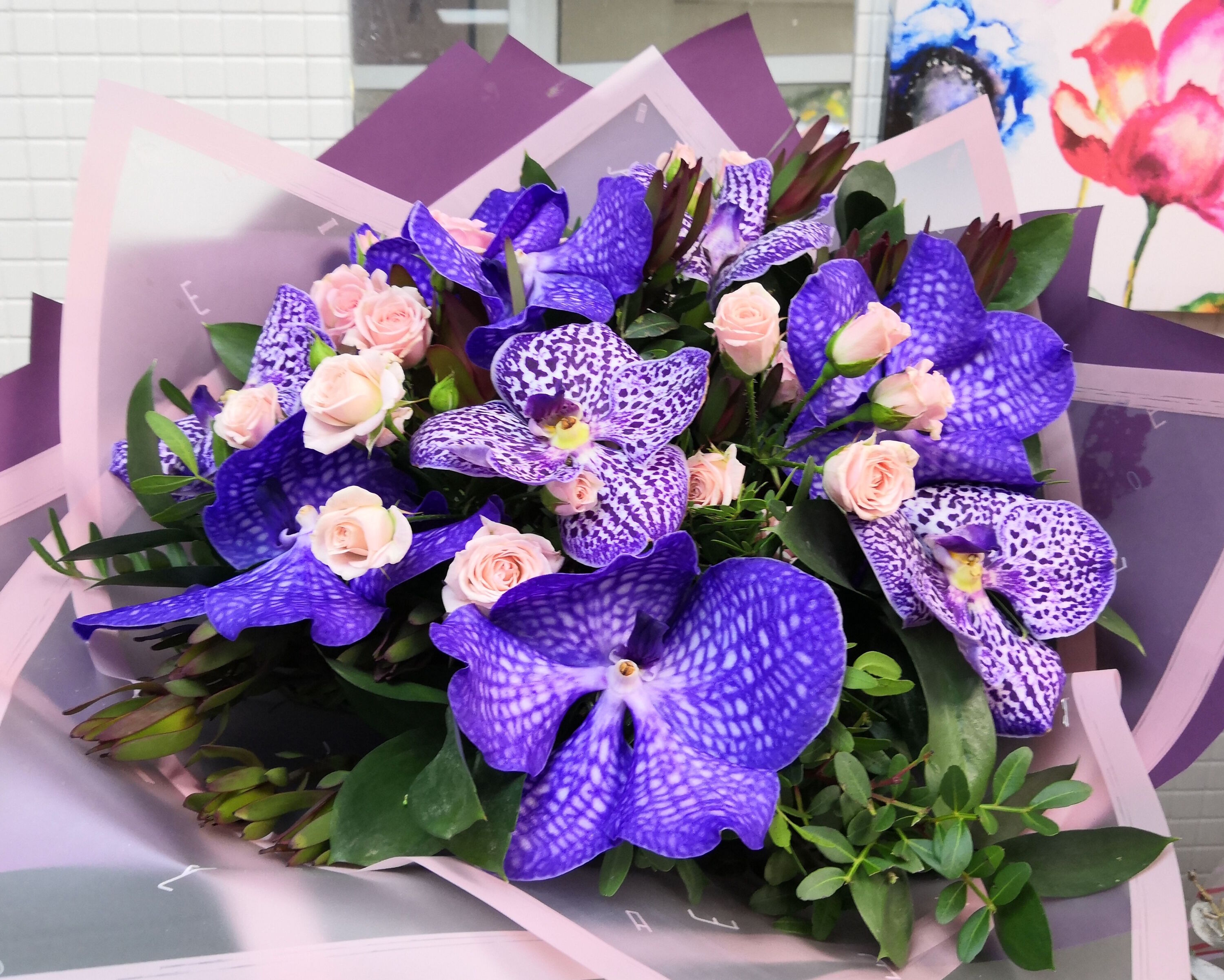 Фиолетовый букет цветов