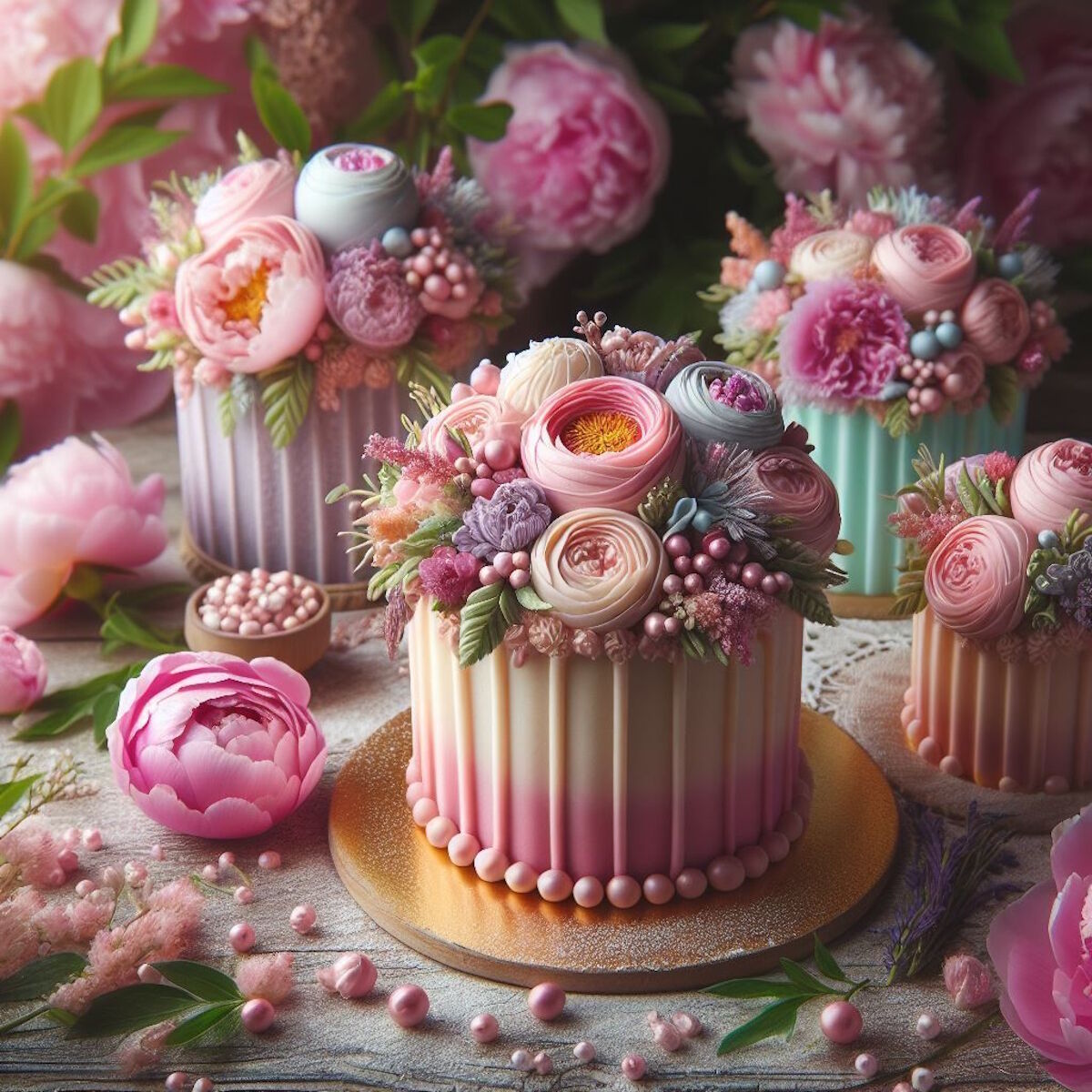 Торты с цветами