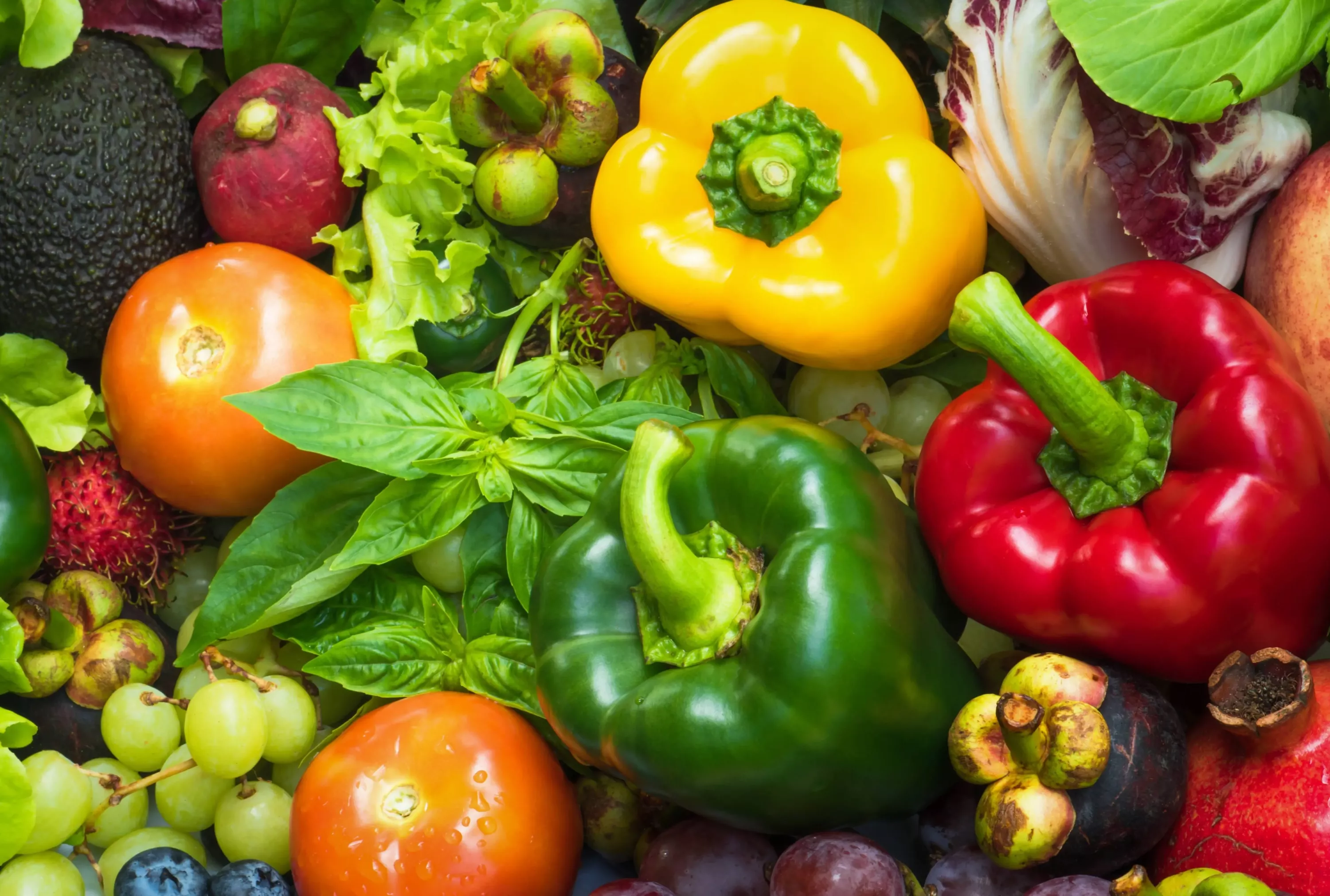 Болгарские перцы и зелень