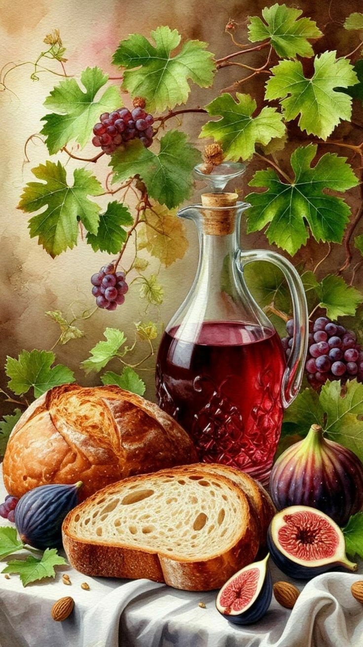 Вино, хлеб и инжир