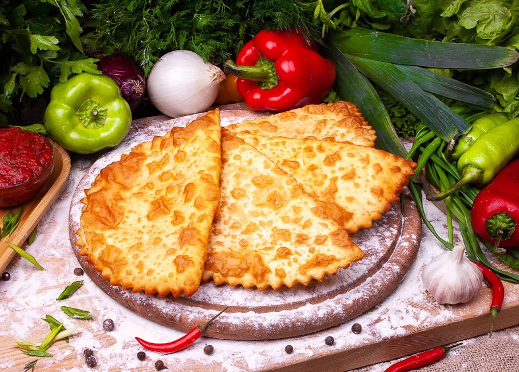 Чебуреки с перцем