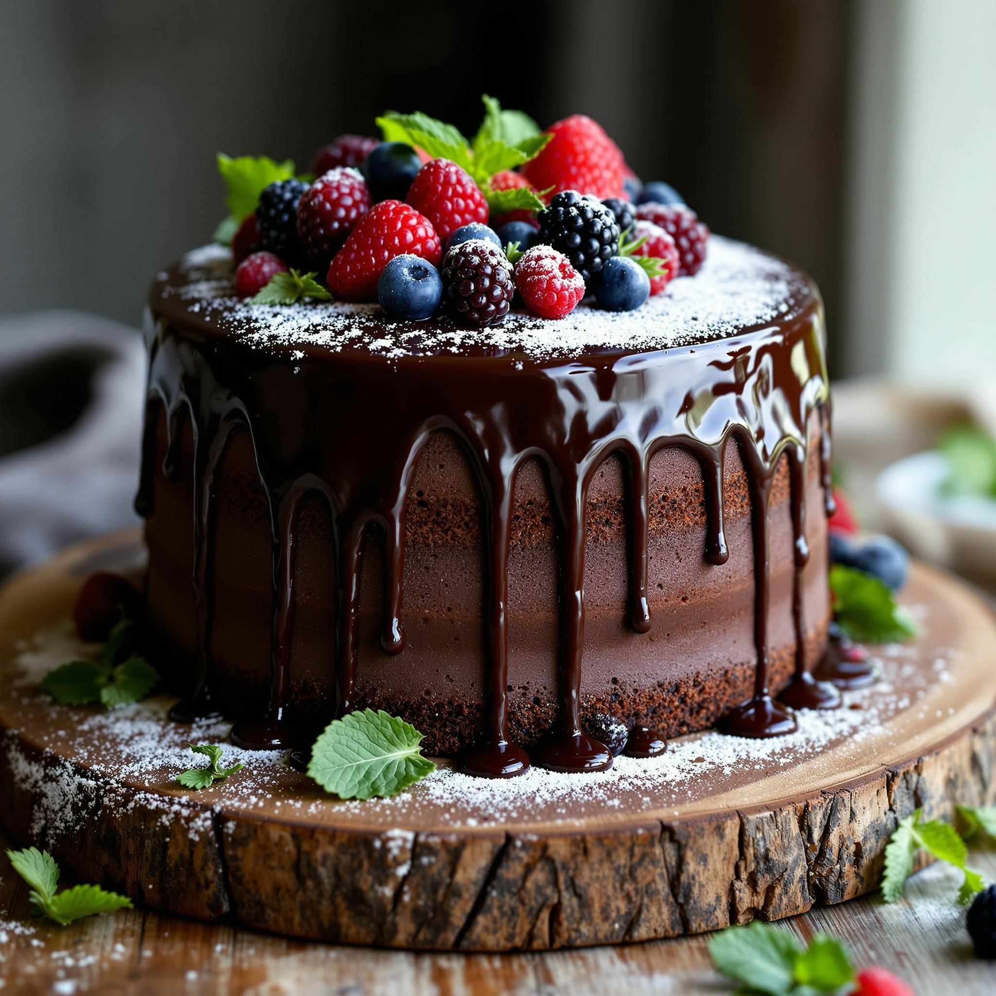 Шоколадный муссовый торт