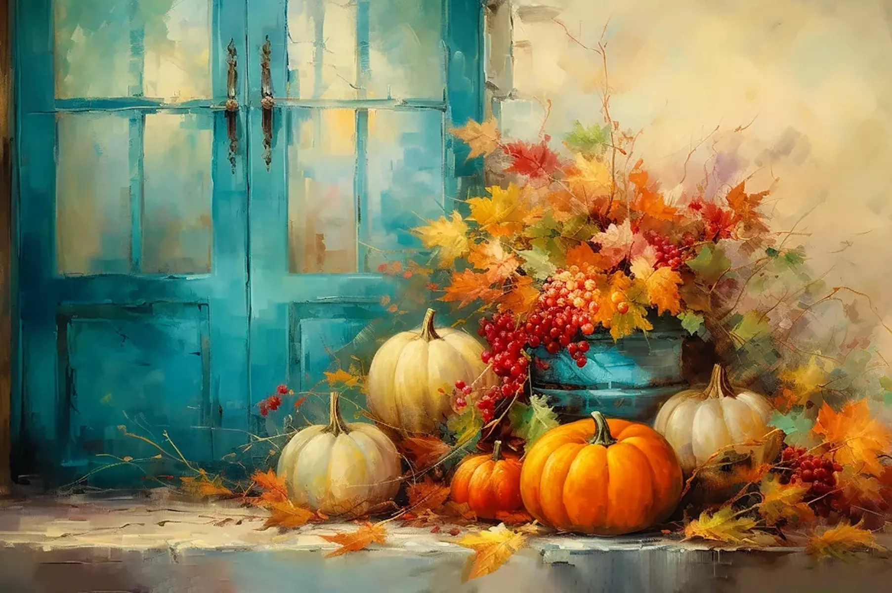 Тыквы и виноградная лоза