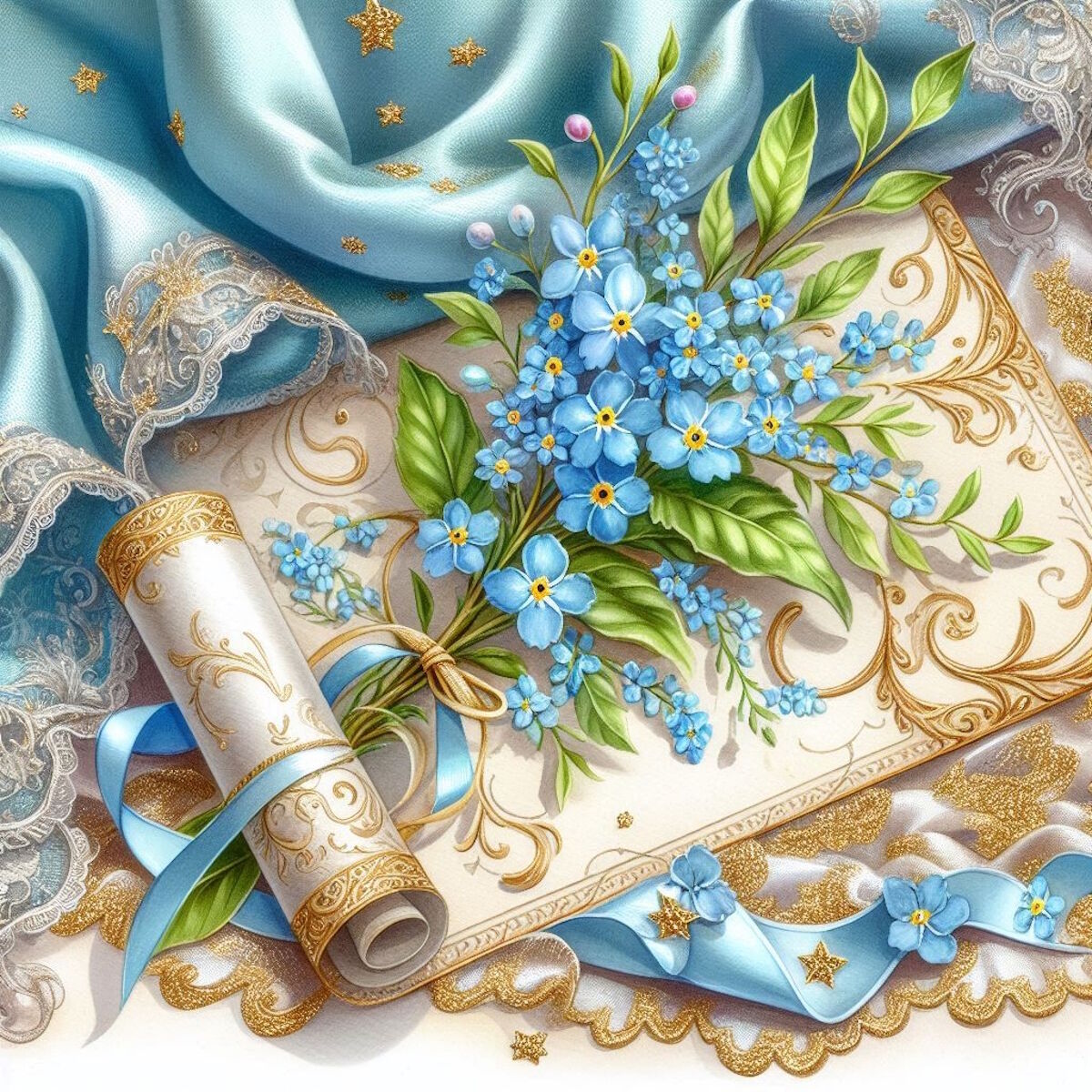 Незабудки и кружева