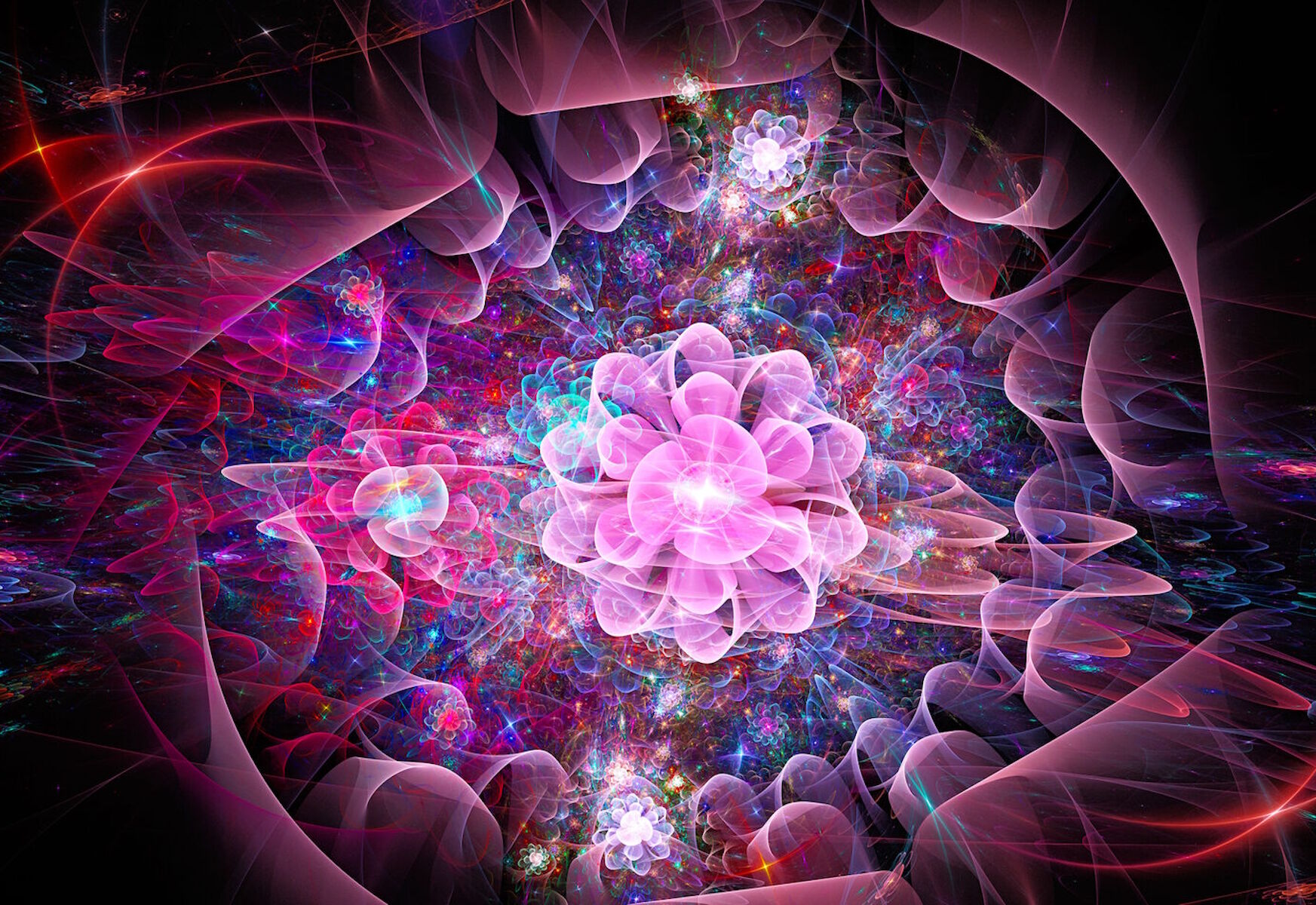 Розовый красивый фрактал