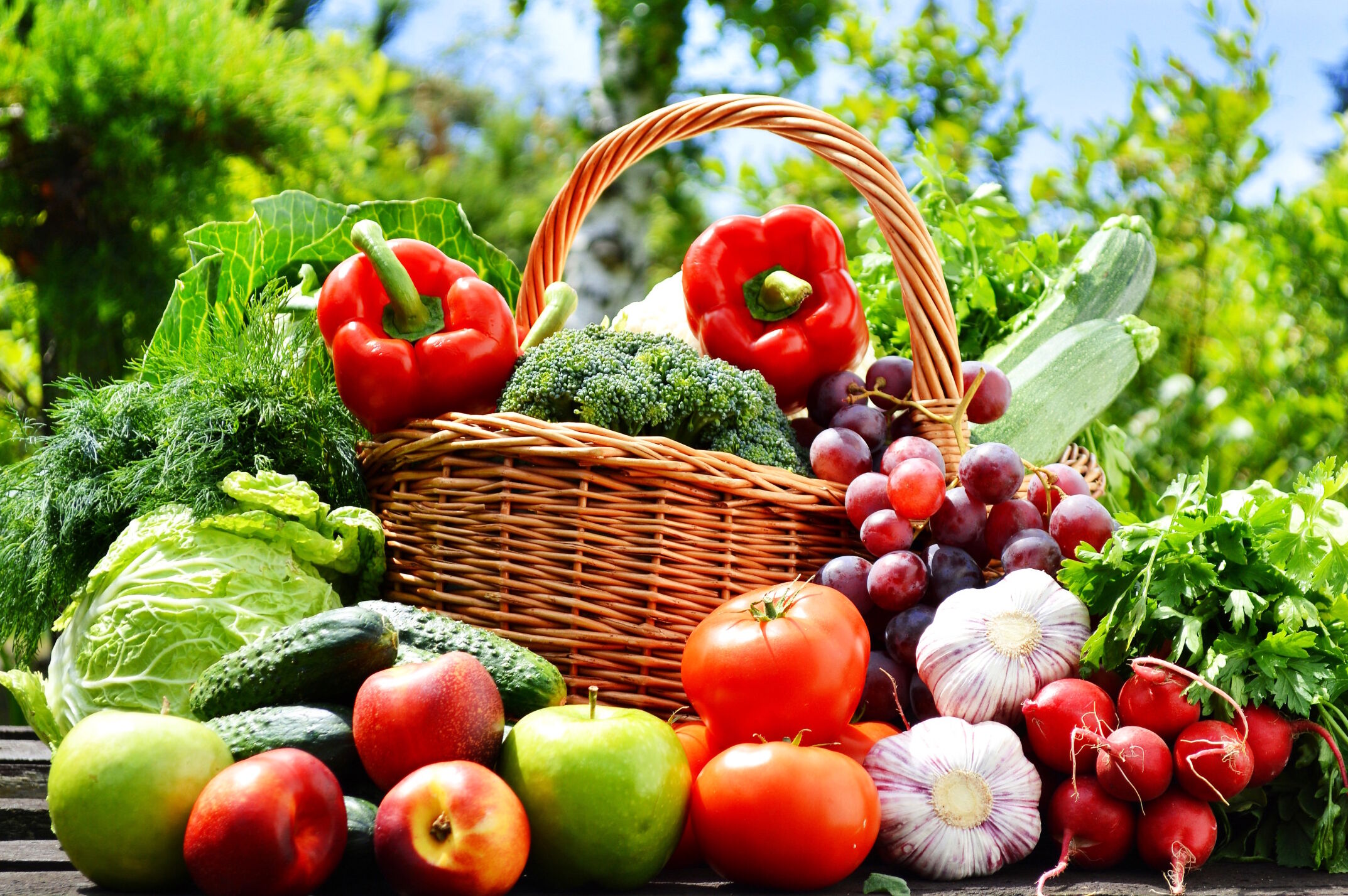 Корзина с овощами