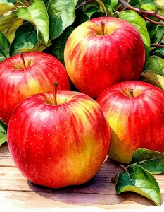 Красные крупные яблоки