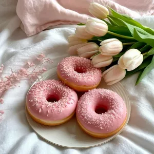 Тюльпаны и розовые пончики